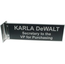 3 x 12 Corridor Mount Sign with Silver Holder