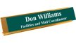 1-1/2 x 8 Gold Name Plate Holder