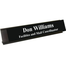 2 x 10 Black Name Plate Holder