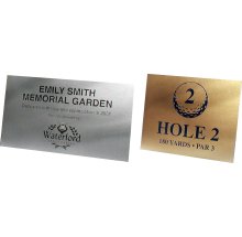 2 x 4 engraved aluminium sign