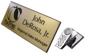 1 3/4 x 3 1/2 Name Badge w/Bulldog Clip