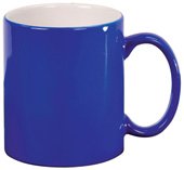 Blue Ceramic Mug Round