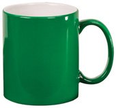 Green Ceramic Mug Round