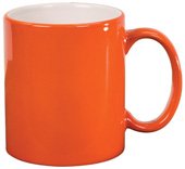Orange Ceramic Mug Round